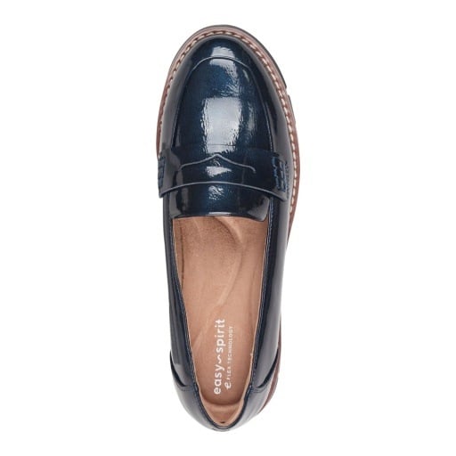 Easy Spirit Velia Navy Patent shoe, view 5