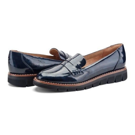 Easy Spirit Velia Navy Patent shoe, view 6