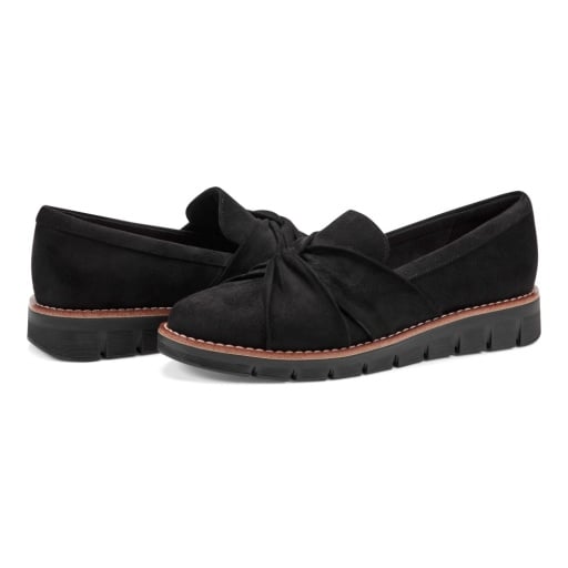 Easy Spirit Vitalia Women's Ruched Slip-On Loafers - Black - View 6