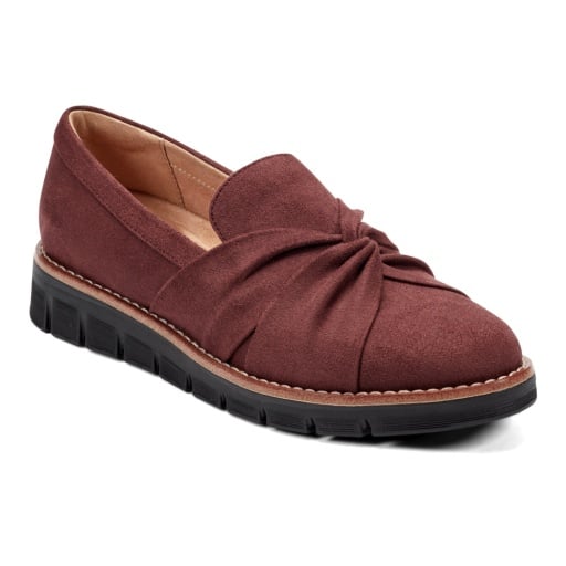 Easy Spirit Vitalia Women's Ruched Slip-On Loafers - Brick Red - View 1