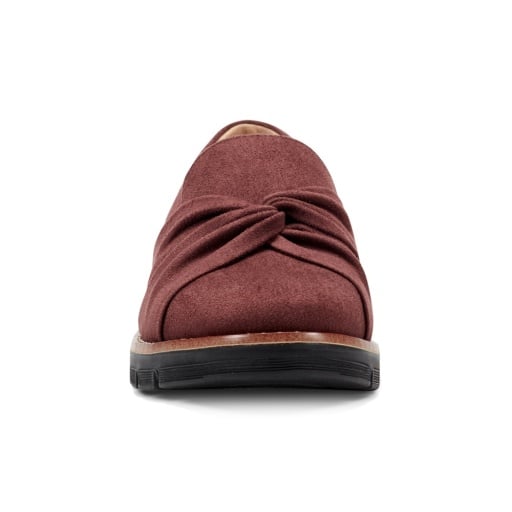 Easy Spirit Vitalia Women's Ruched Slip-On Loafers - Brick Red - View 3