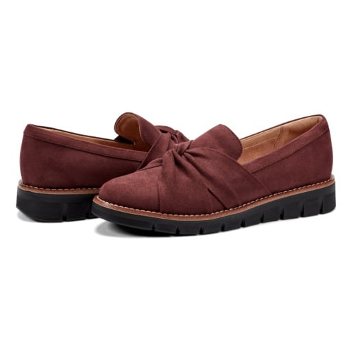 Easy Spirit Vitalia Women's Ruched Slip-On Loafers - Brick Red - View 6