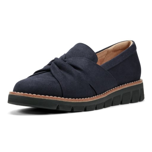 Easy Spirit Vitalia Women's Ruched Slip-On Loafers - Dark Blue - View 2