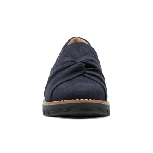 Easy Spirit Vitalia Women's Ruched Slip-On Loafers - Dark Blue - View 3