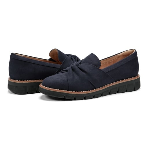 Easy Spirit Vitalia Women's Ruched Slip-On Loafers - Dark Blue - View 6