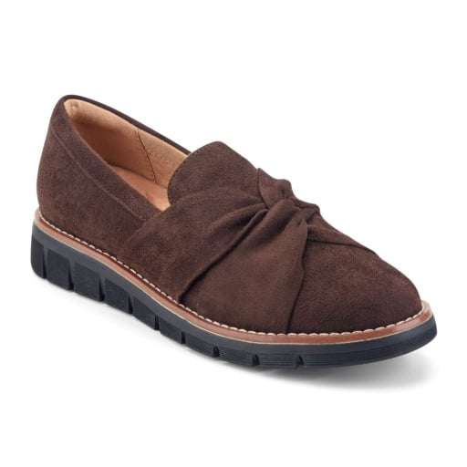 Easy Spirit Vitalia Women's Ruched Slip-On Loafers - Dark Brown - View 1