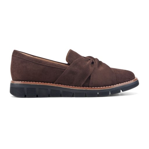 Easy Spirit Vitalia Women's Ruched Slip-On Loafers - Dark Brown - View 2
