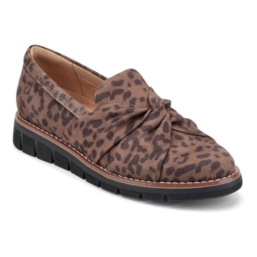 Easy Spirit Vitalia Women's Ruched Slip-On Loafers - Leopard - View 1