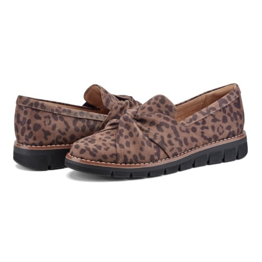 Easy Spirit Vitalia Women's Ruched Slip-On Loafers - Leopard - View 6
