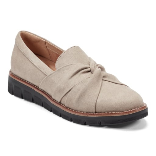 Easy Spirit Vitalia Women's Ruched Slip-On Loafers - Taupe - View 1