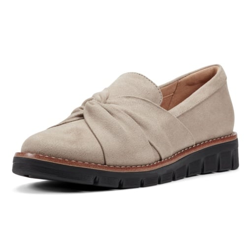 Easy Spirit Vitalia Women's Ruched Slip-On Loafers - Taupe - View 2