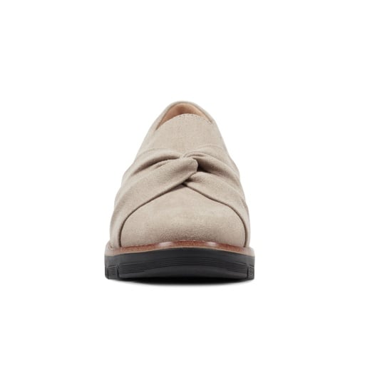 Easy Spirit Vitalia Women's Ruched Slip-On Loafers - Taupe - View 3