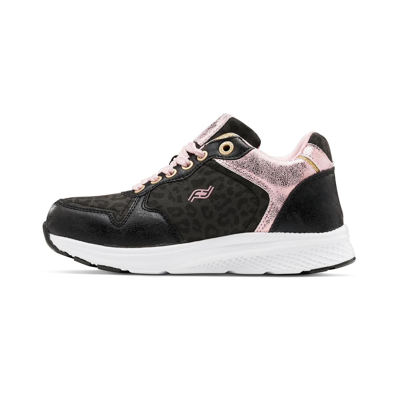 Friendly Shoes Kid's Excursion - Black Leopard / Dahlia Pink - View