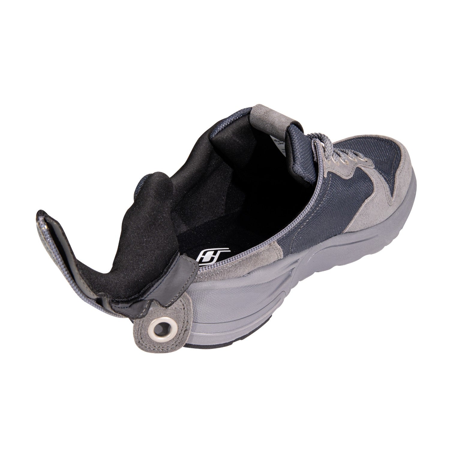 Friendly Shoes Men's Excursion Low Top - Grey - Back Heel Open View