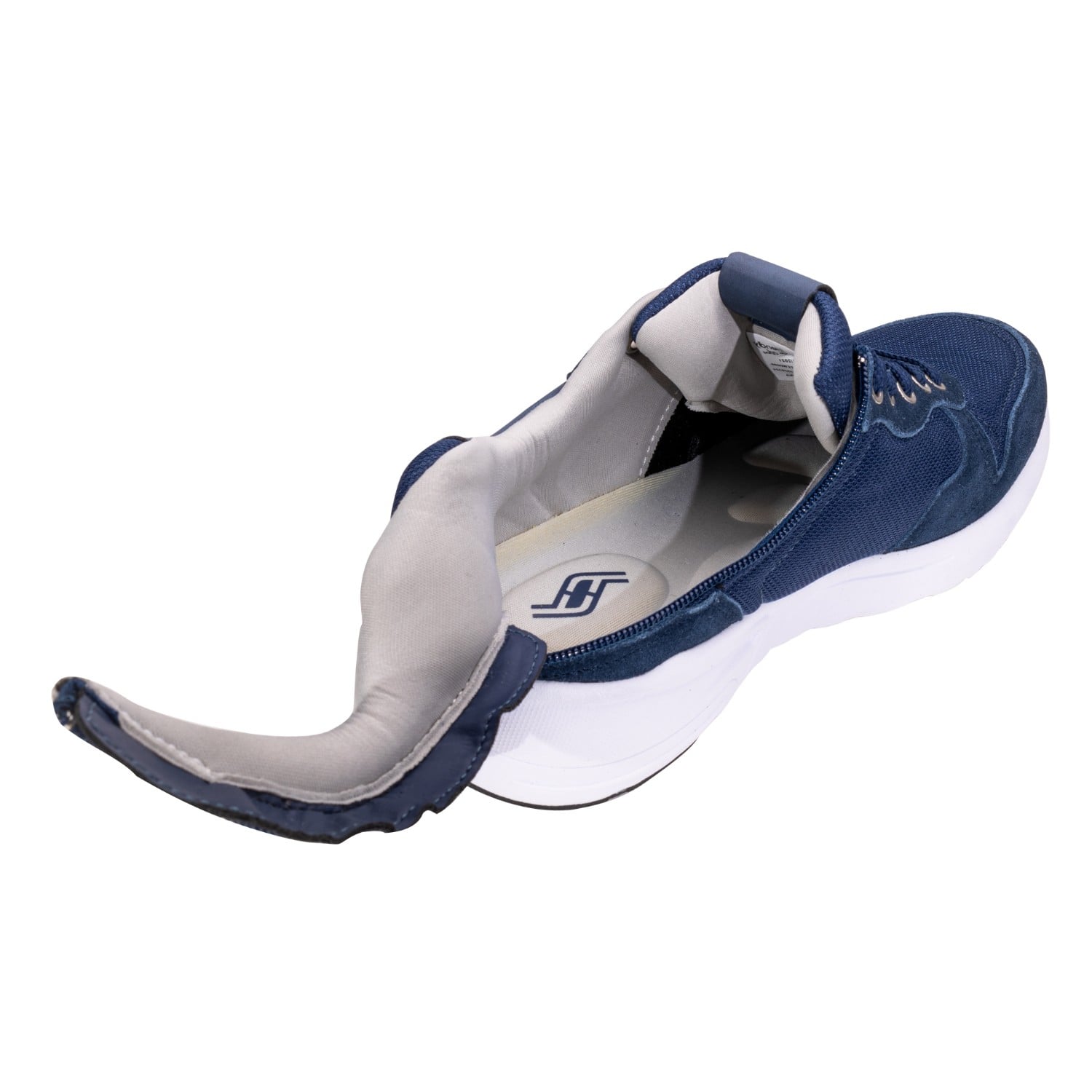 Friendly Shoes Men's Excursion Low Top - Navy Blue - Back Heel Open View
