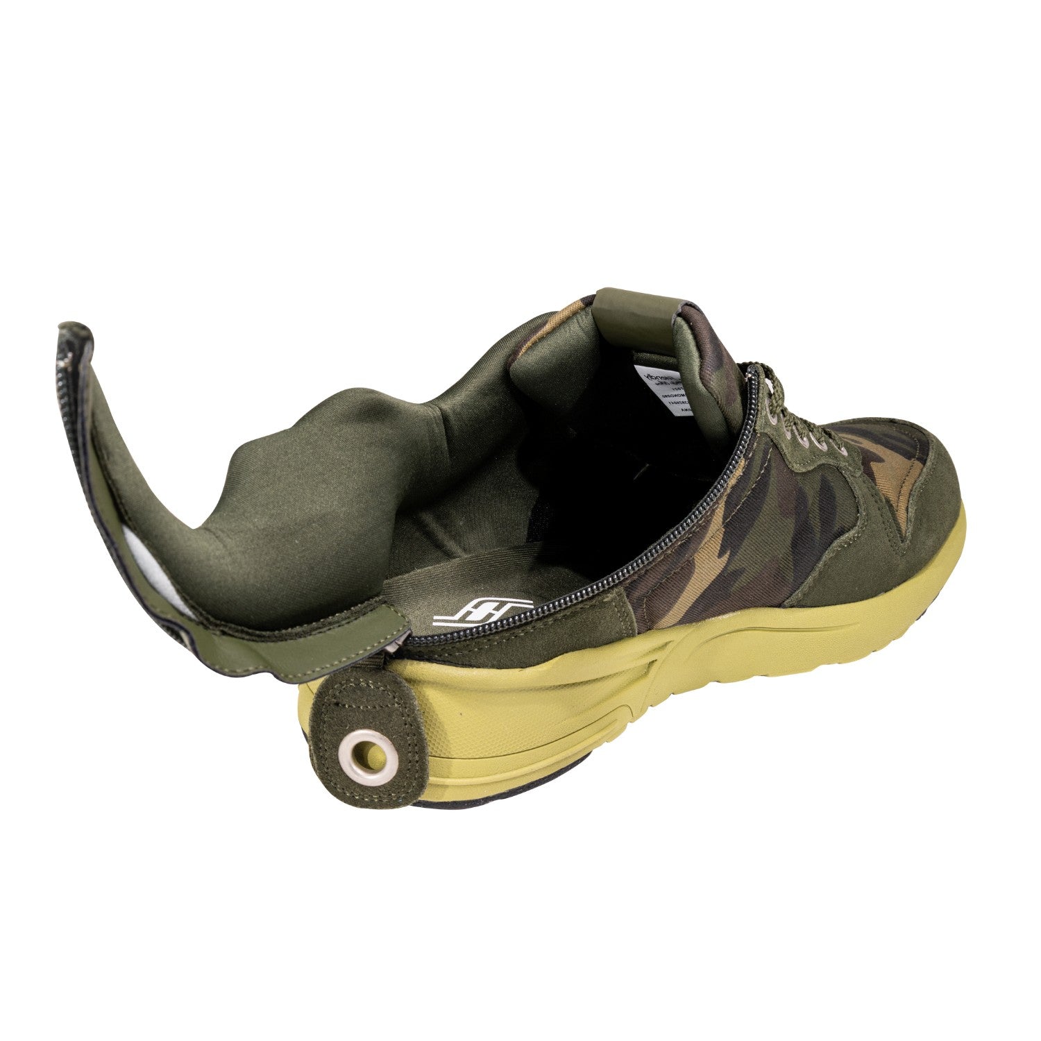 Friendly Shoes Men's Excursion Mid Top - Camo - Back Heel Open View