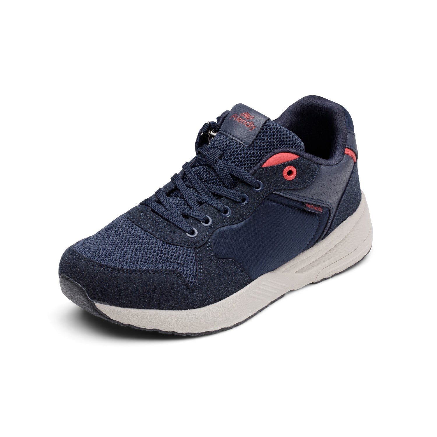Friendly Shoes Men's Excursion Mid Top - Deep Sea - Angle View