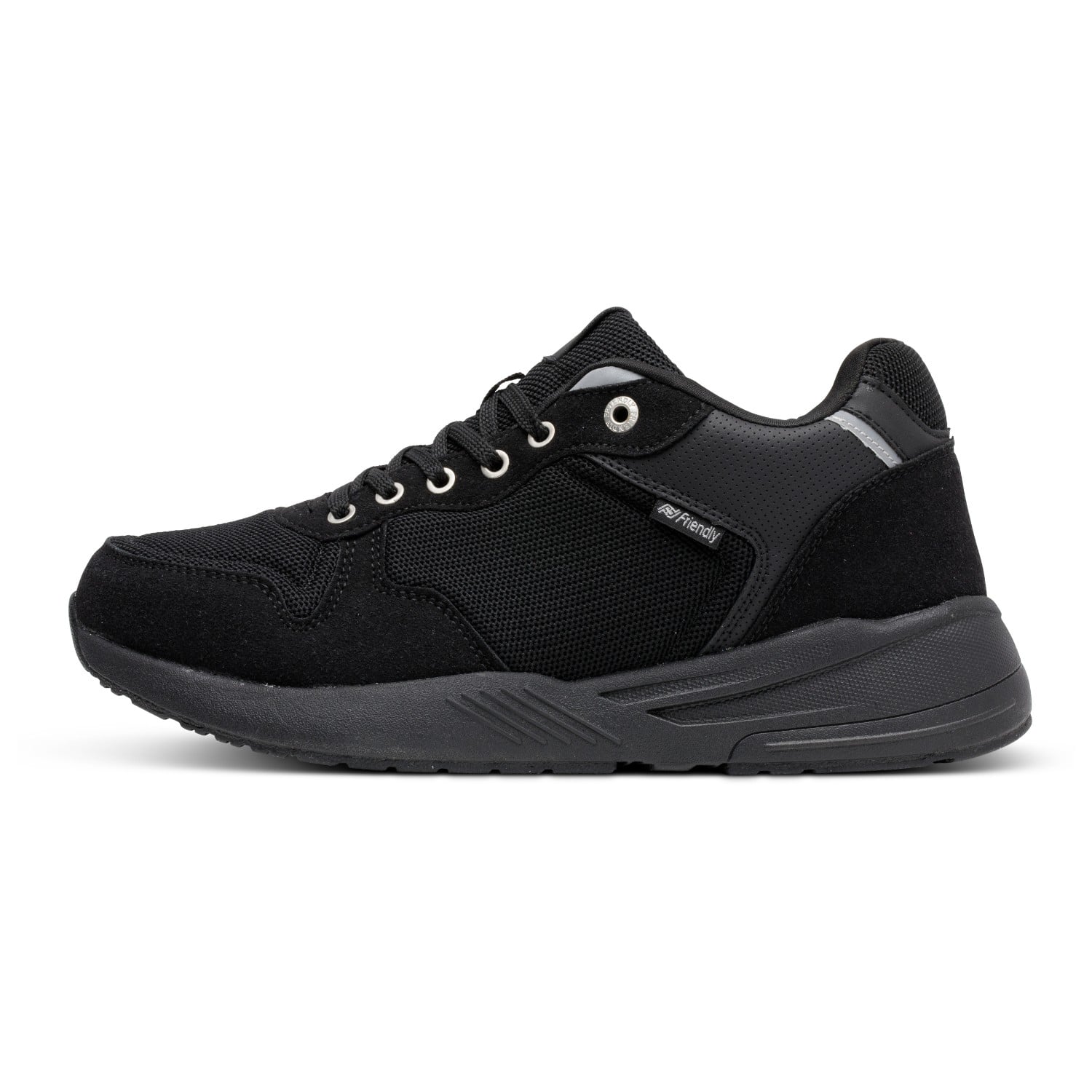 Friendly Shoes Men's Excursion Mid Top - Onyx - Side View