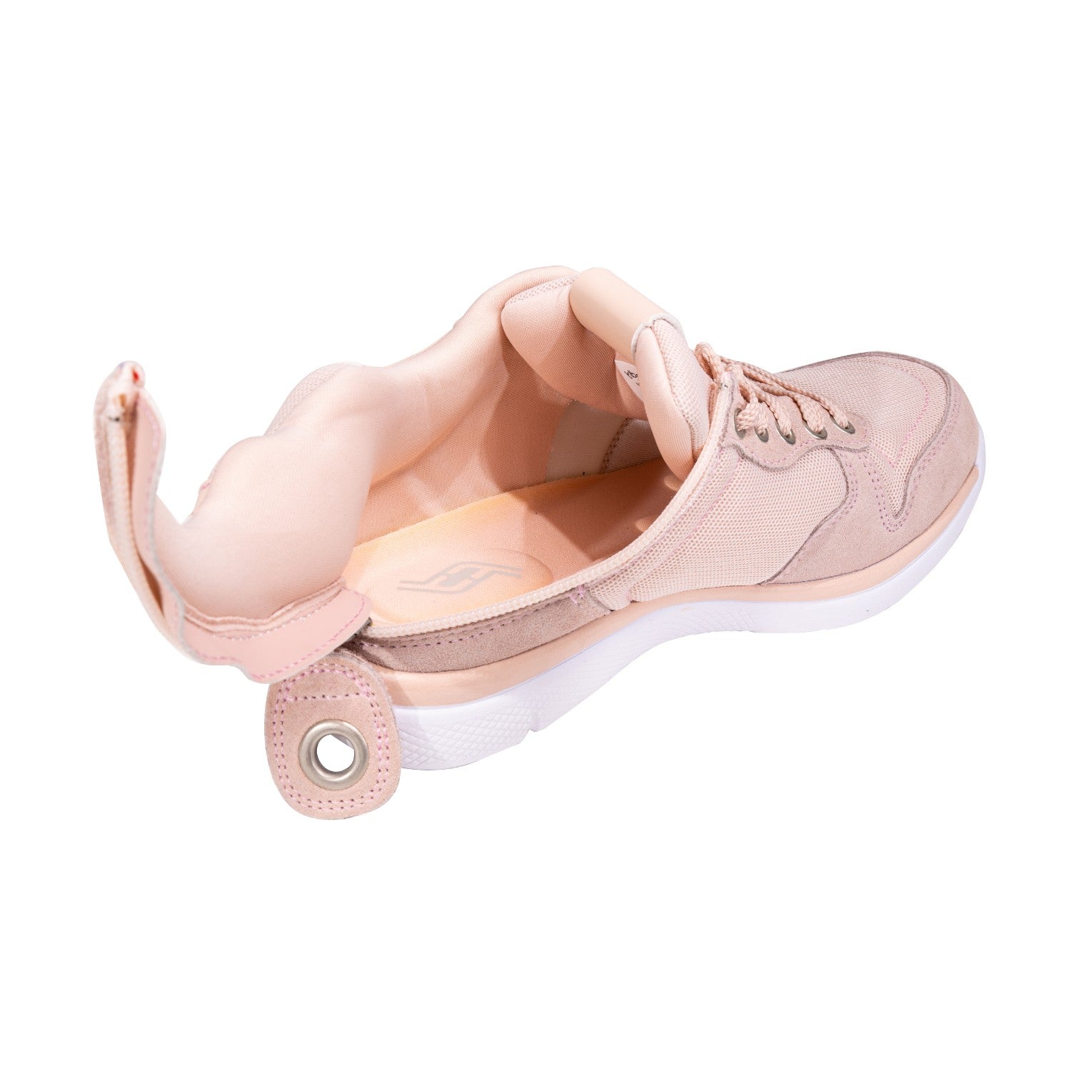 Friendly Shoes Women's Excursion Mid Top - Peach - Back Heel Open View