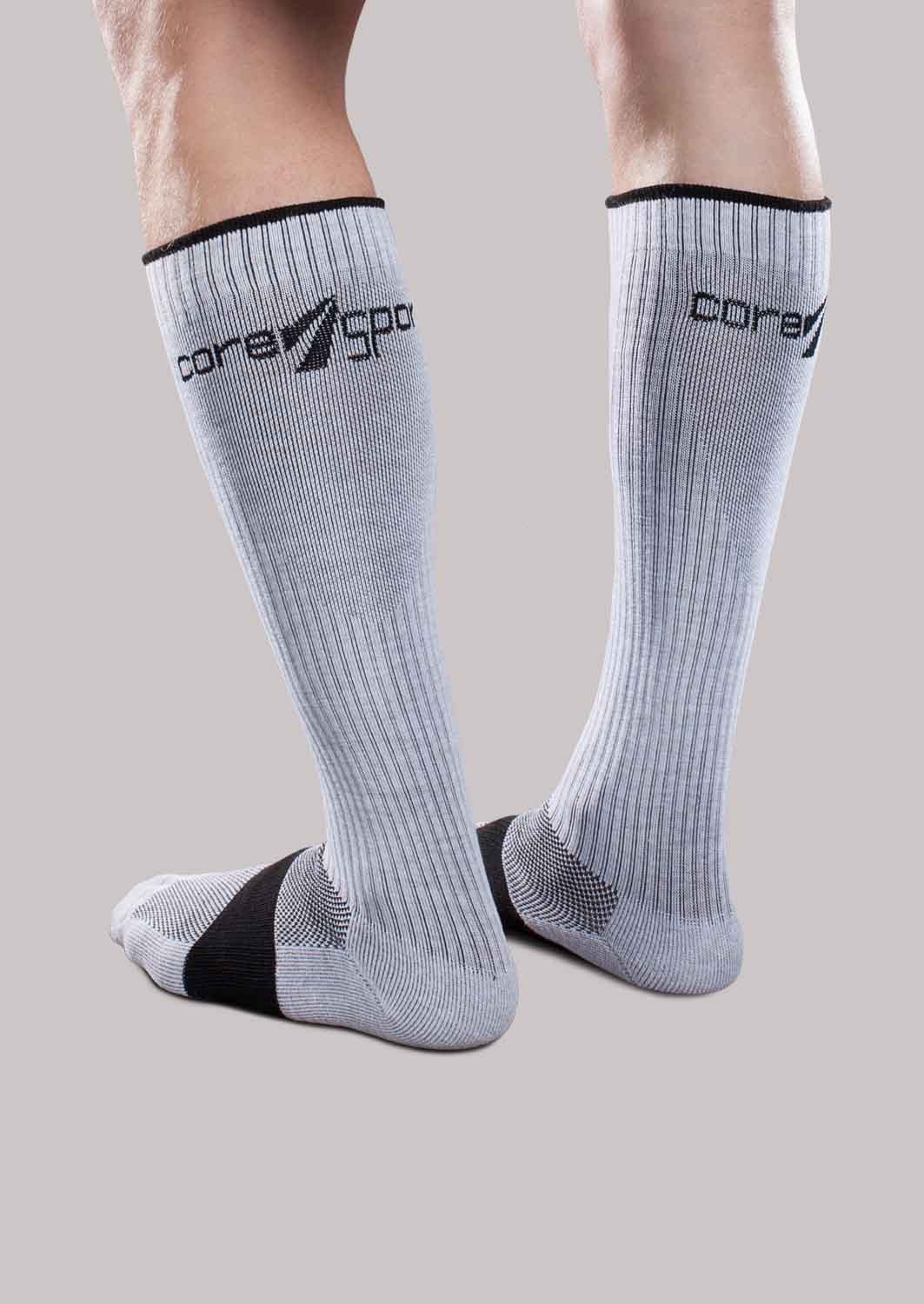 Core-Sport 15-20 mmHg Athletic Performance Knee High Compression Socks - Grey