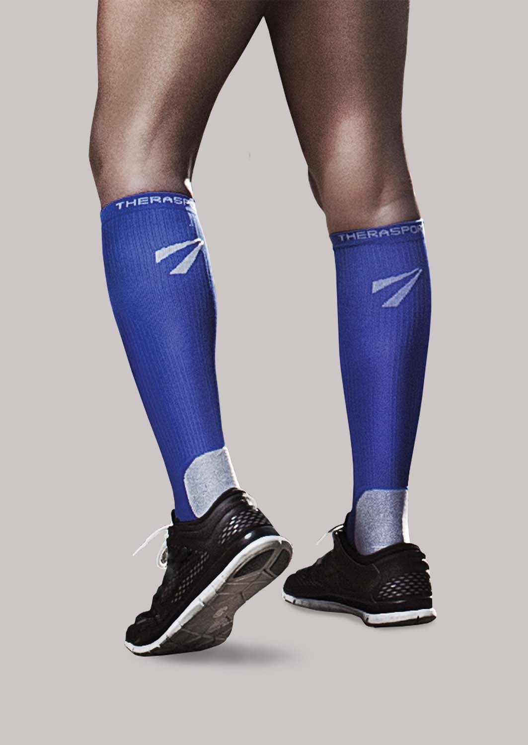 TheraSport 20-30 mmHg Athletic Performance Knee High Compression Socks - Blue