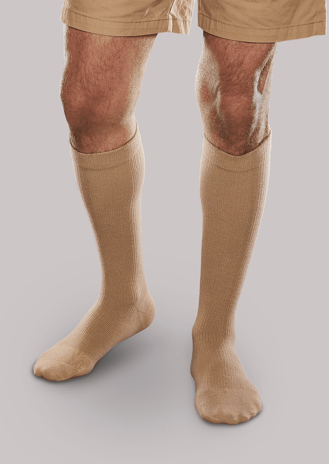 Core-Spun 15-20 mmHg Knee High Compression Socks - Khaki