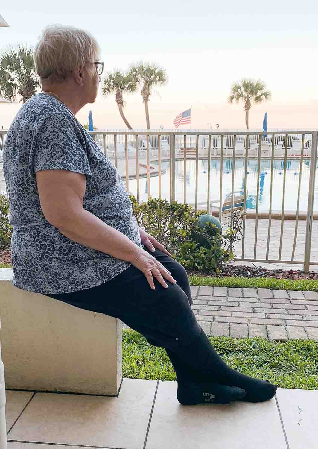 Core-Spun 10-15 mmHg Knee High Compression Socks - 2 Pairs - Black - Manufacturer lifestyle view