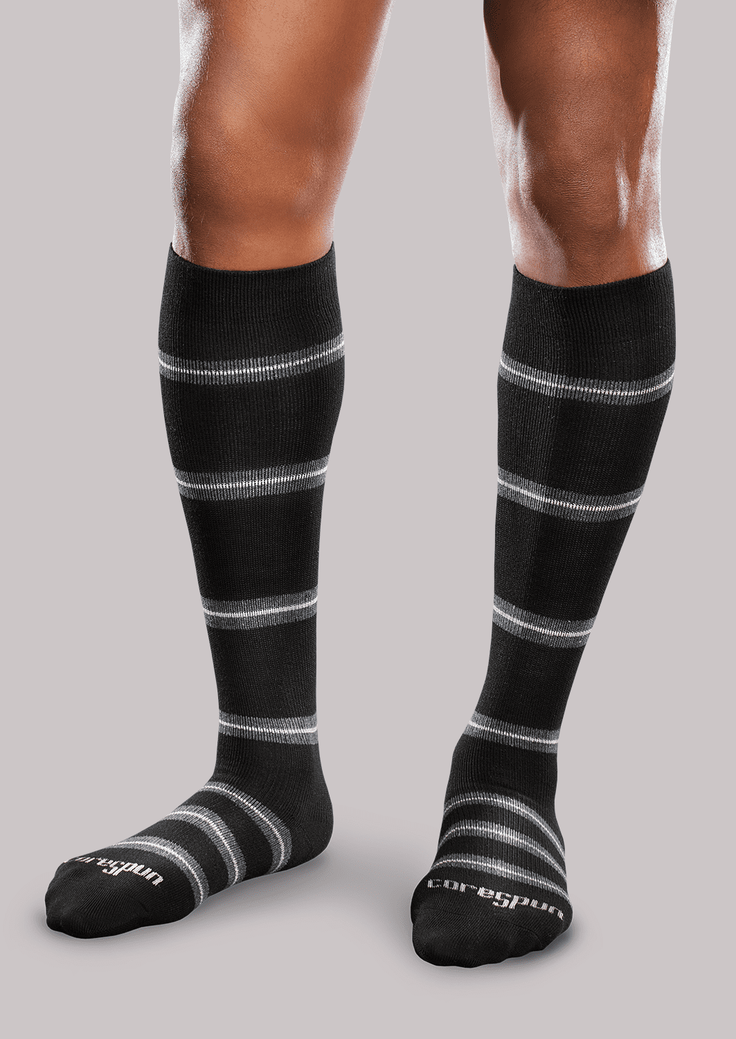Core-Spun 20-30 mmHg Patterned Knee High Compression Socks - Merger