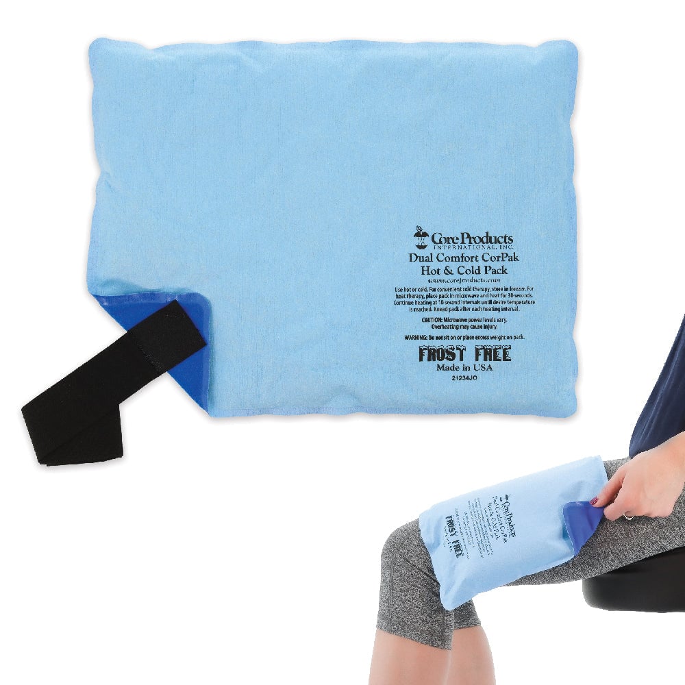Core Dual Comfort CorPak Hot & Cold Packs - 2 Pack - Large 10 x 13 inches - product and use view