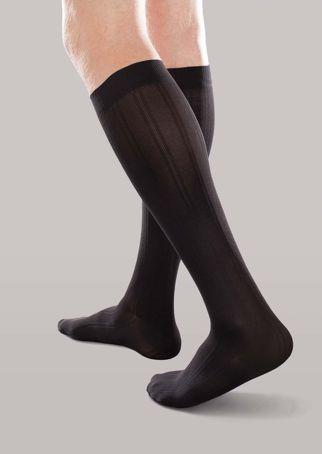 EASE Mens 15-20 mmHg Trouser Socks - Black Short - manufacturer variant view