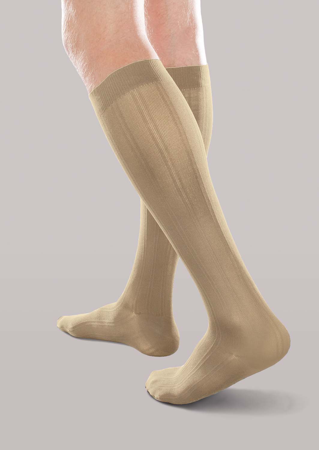 EASE Mens 15-20 mmHg Trouser Socks - Khaki Short - manufacturer variant view