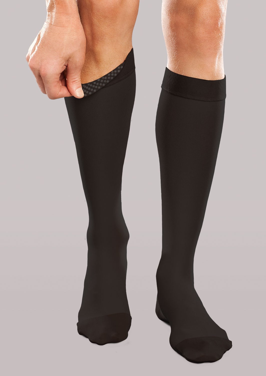 EASE Unisex 20-30 mmHg Knee Highs with Silicone Dot Band - alternate product view