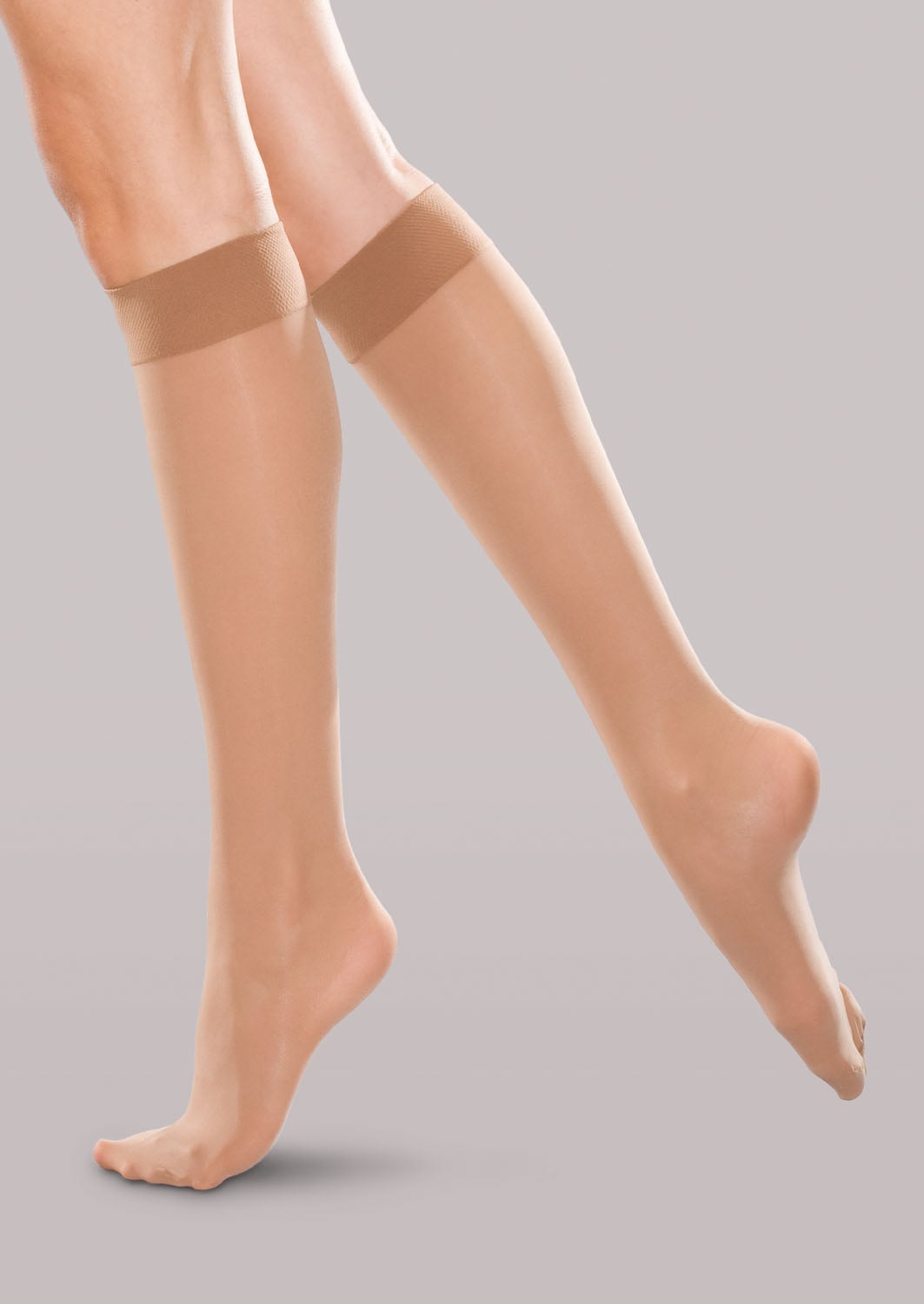 THERAFIRMlight Womens 10-15 mmHg Knee Highs - 2 Pairs in Sand
