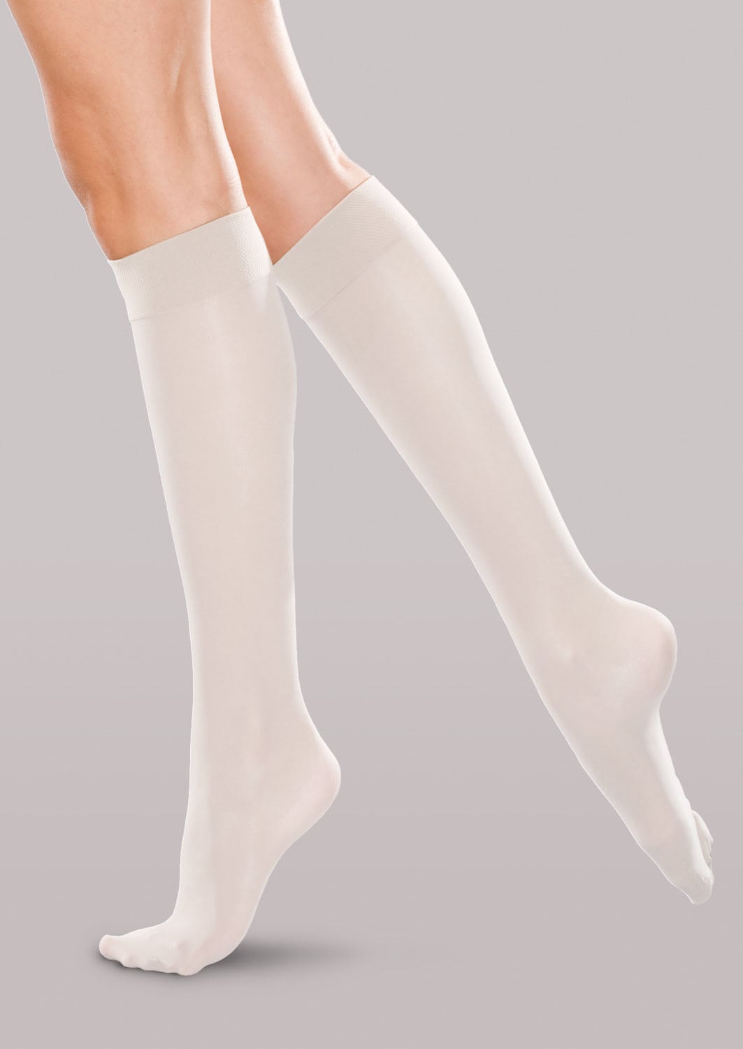 THERAFIRMlight Womens 10-15 mmHg Knee Highs - 2 Pairs - White product view