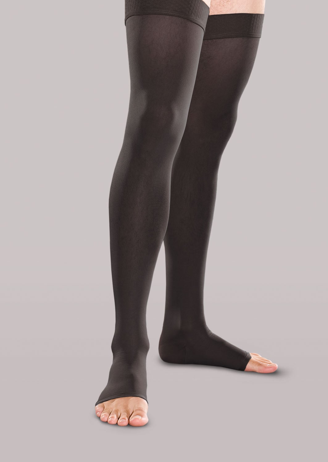 Therafirm Unisex 20-30 mmHg Open-Toe Thigh Highs - Black product view
