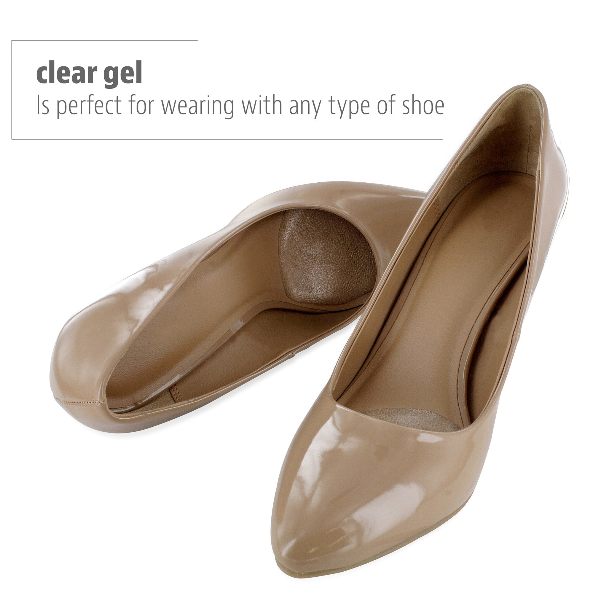 Placement in dress shoes