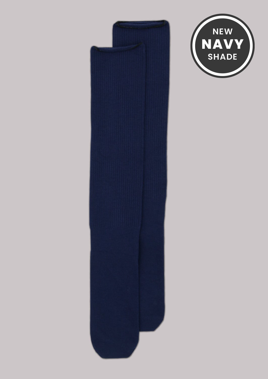 SmartKnit Seamless Over-the-Calf Socks - 2 Pairs - Navy over-the-calf seamless socks