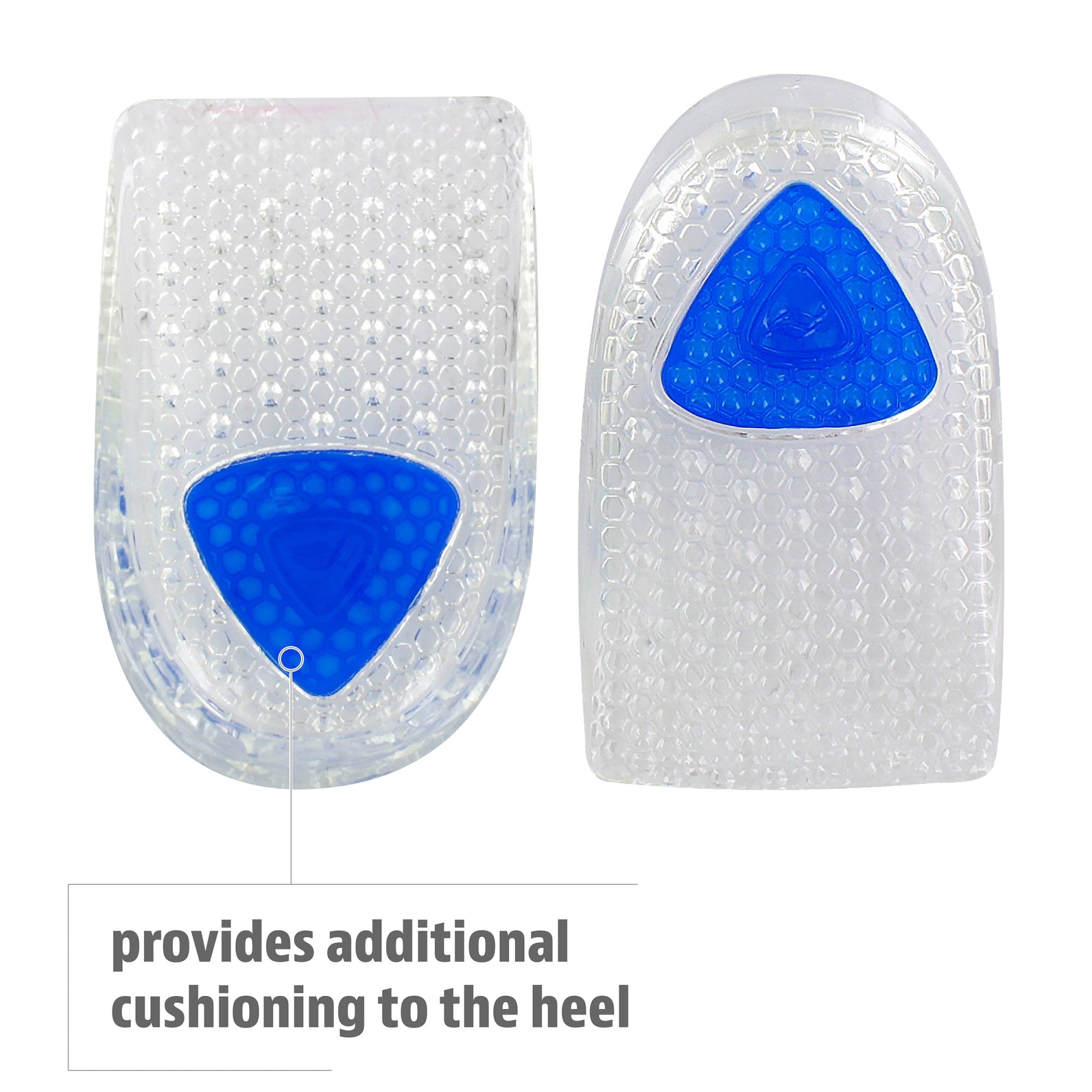 Sof Sole Gel Heel Cups - 3 Pairs - Gel heel cup cushioning feature