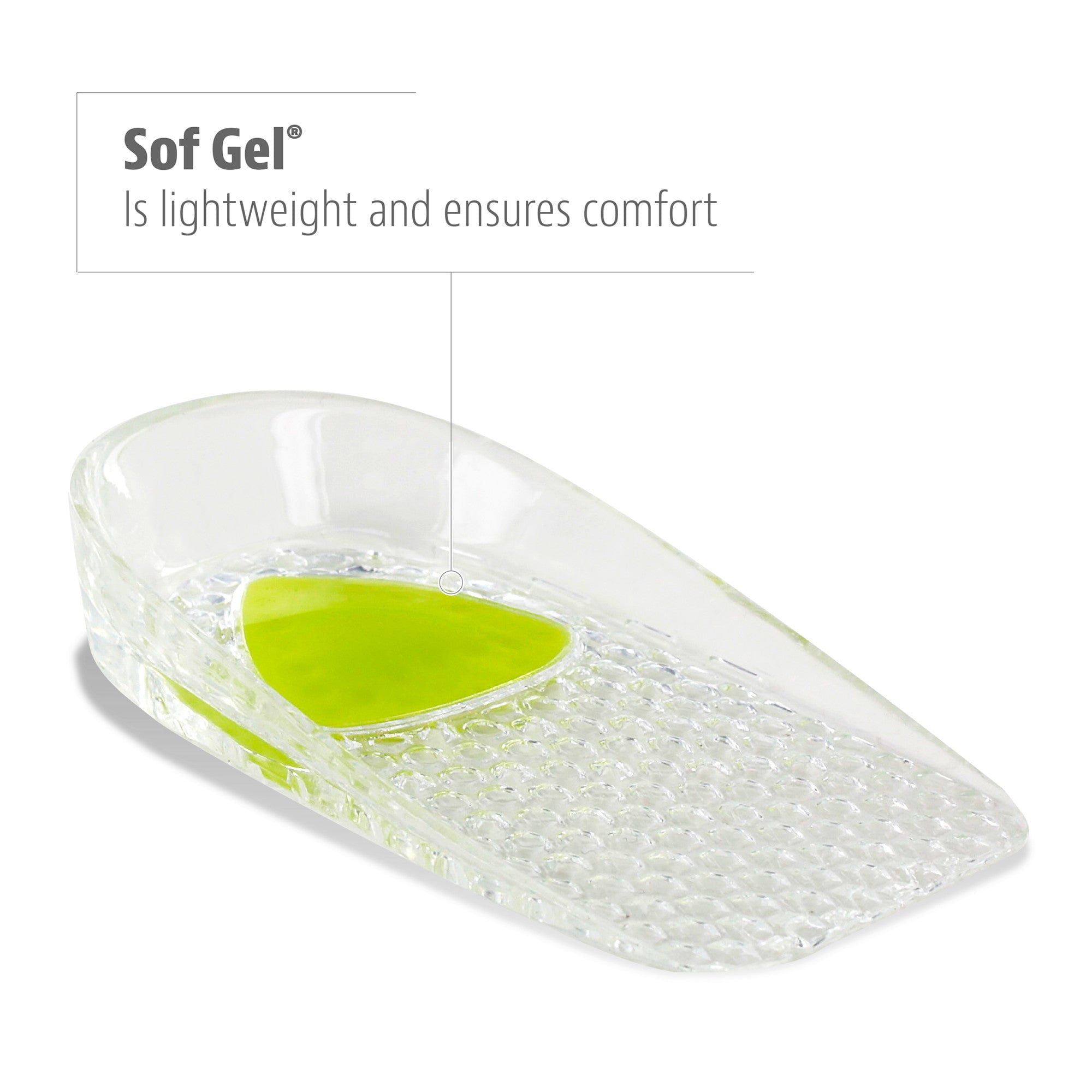Sof Sole Gel Heel Cups - 3 Pairs - Lightweight Sof Gel feature