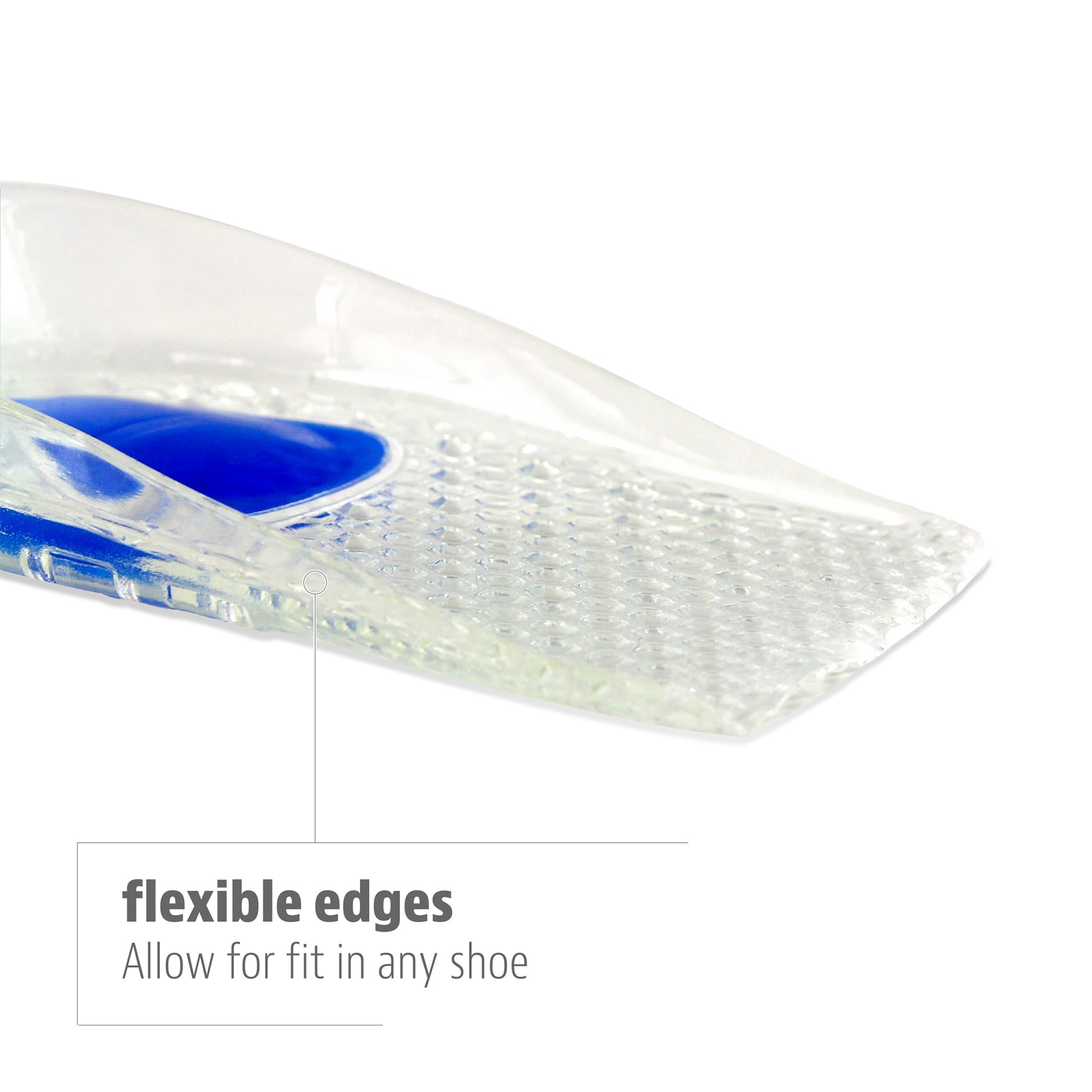 Sof Sole Gel Heel Cups - 3 Pairs - Flexible heel cup edge detail