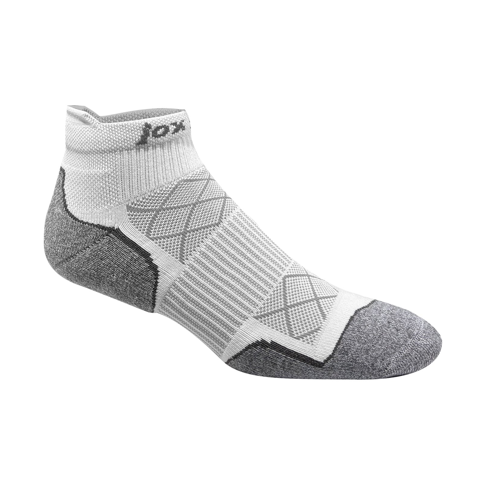 Jox Sox Men's Ultra Tech Low Cut Socks with Arch Support - 3 Pairs - White - sock detail