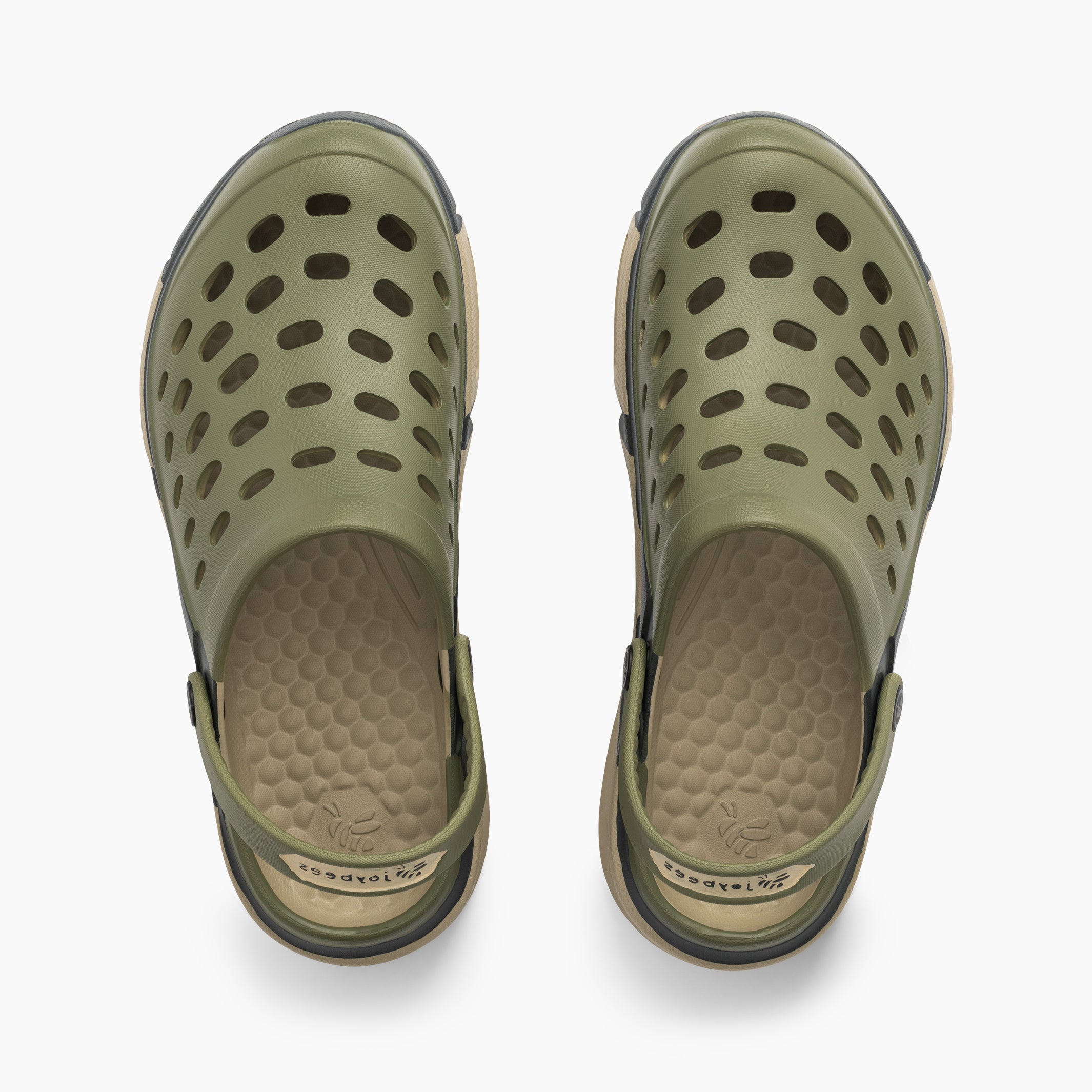 Joybees Men's Trekking Clog - Dusty Olive / Charcoal - Top