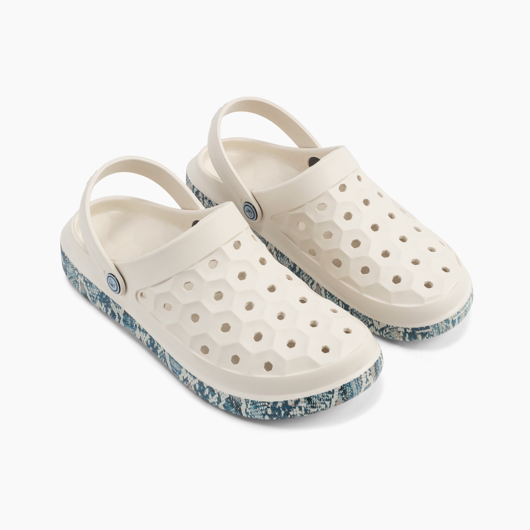 Joybees Men's Varsity Clog - Bone Snakeskin - Profile