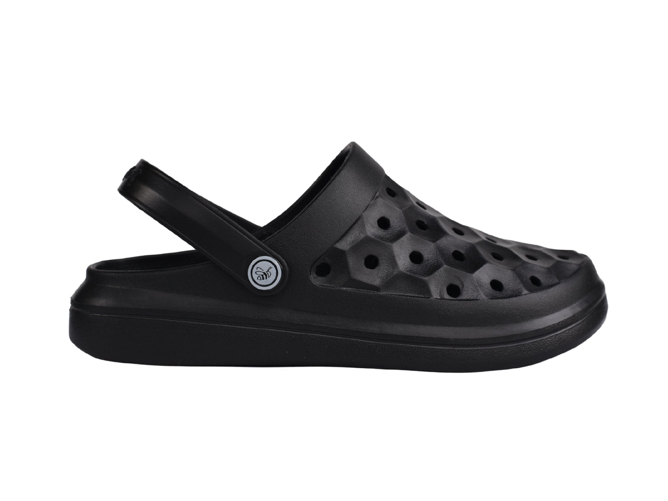 Joybees Varsity Clog - Unisex Comfort Clog - Black - Side