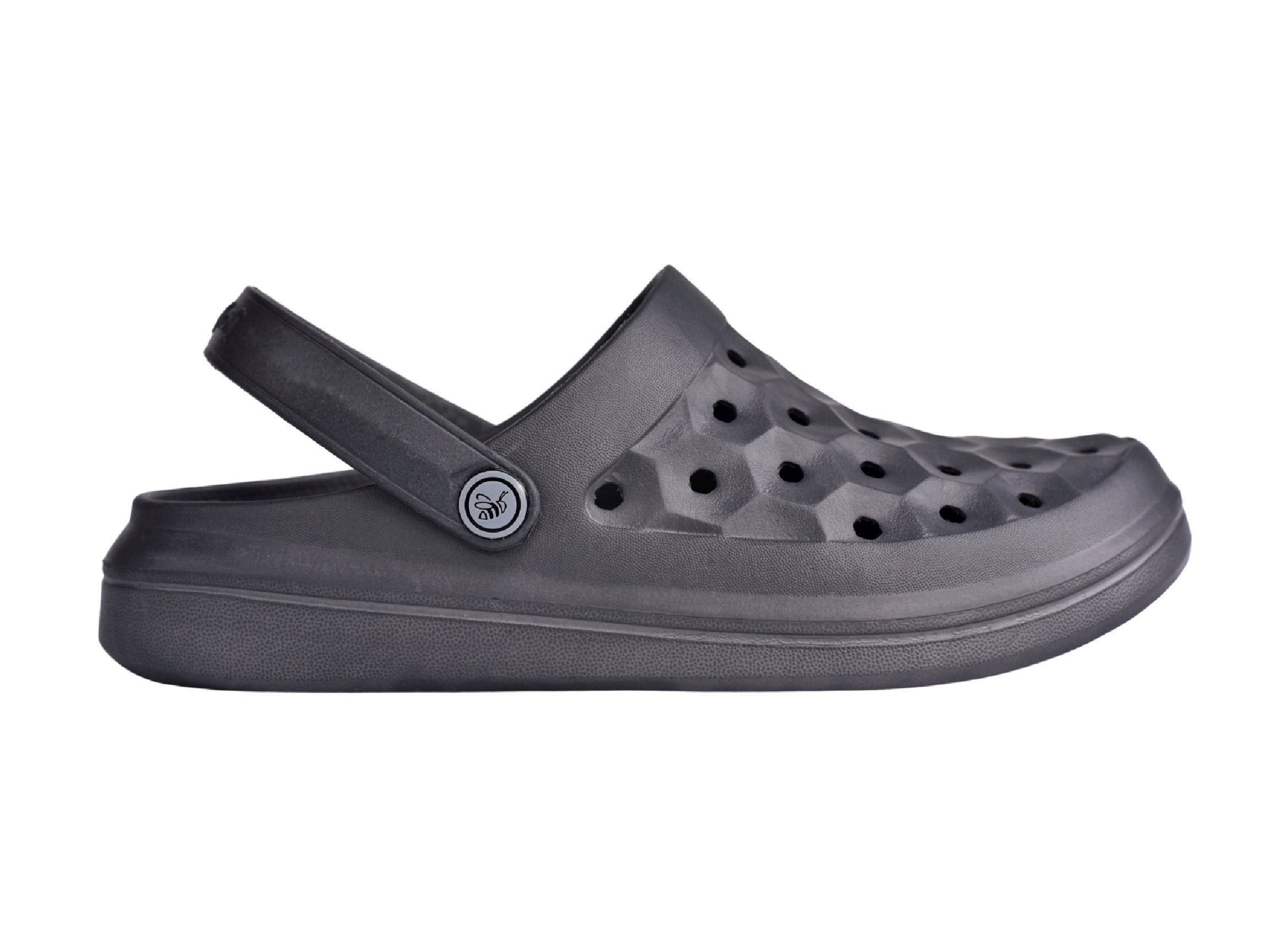 Joybees Varsity Clog - Unisex Comfort Clog - Charcoal - Side