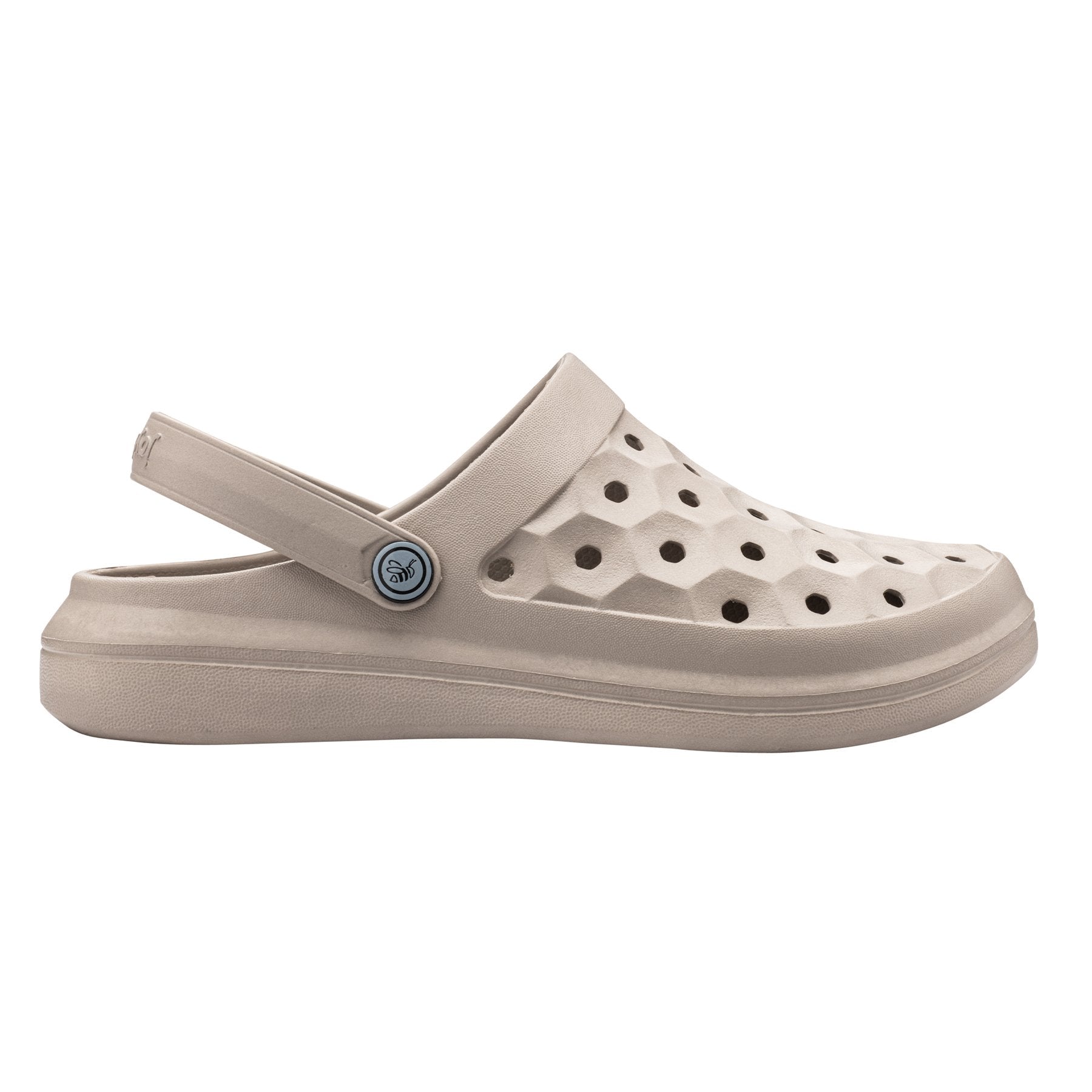 Joybees Varsity Clog - Unisex Comfort Clog - Taupe - Side