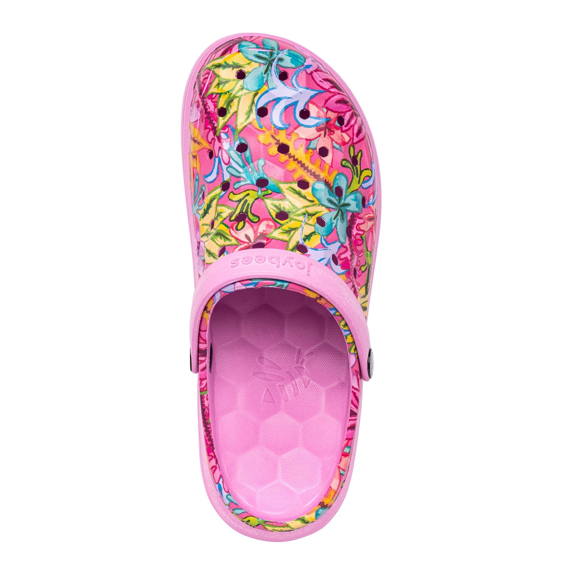 Joybees Varsity Clog - Unisex Comfort Clog - Graphic Psychedelic Tropical Orc  Top