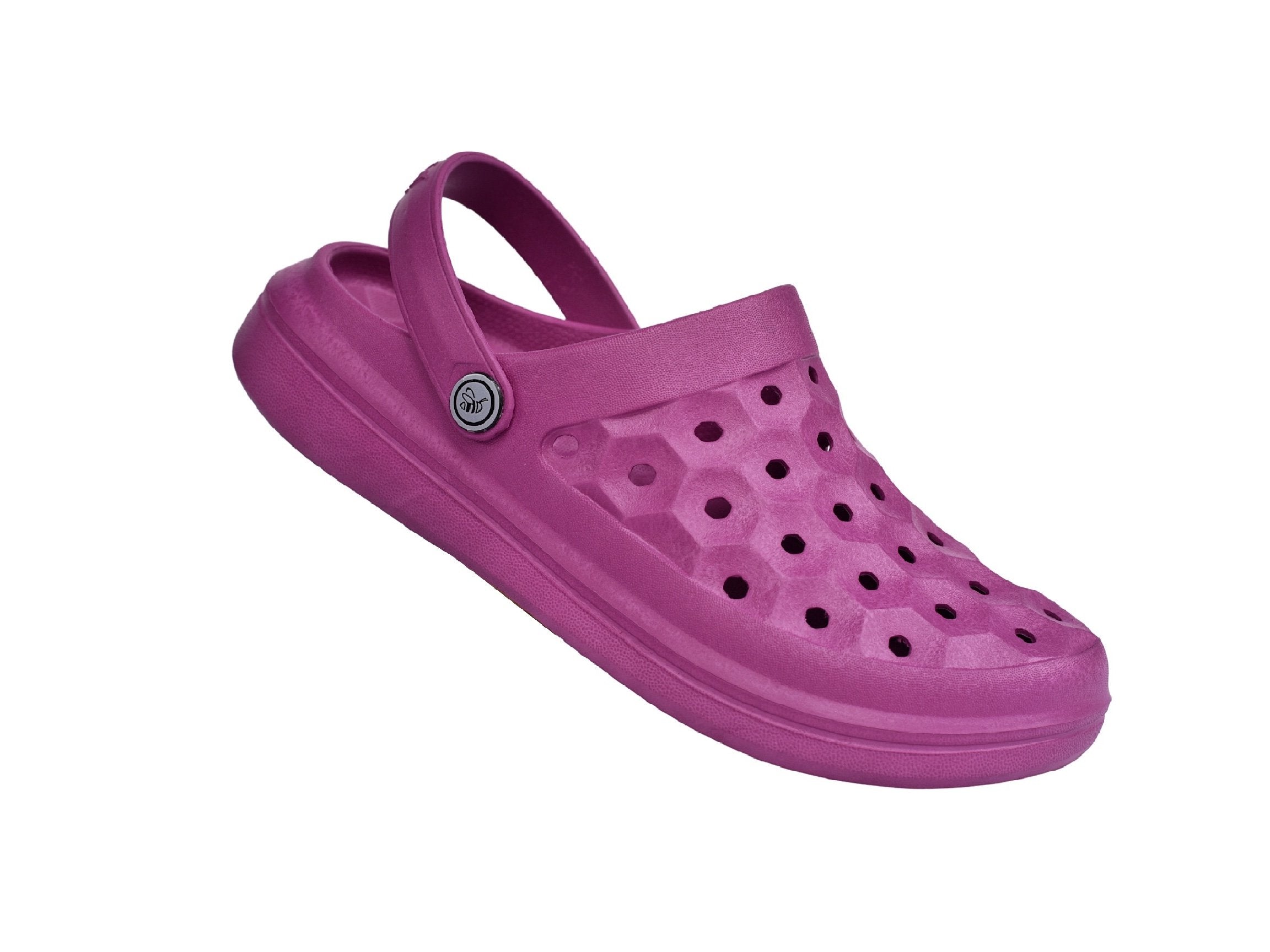 Joybees Varsity Clog - Unisex Comfort Clog - Plum - Strap Detail
