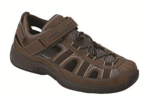 Orthofeet Clearwater Men's Two-way Strap Sandals - 573 - Brown