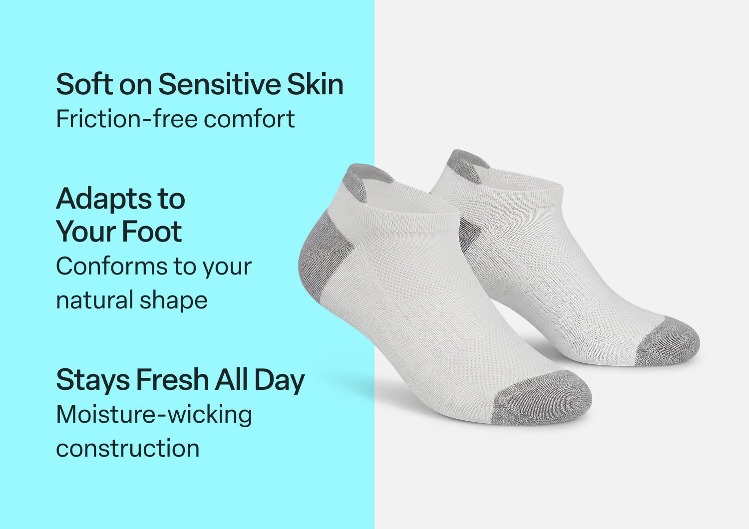 Orthofeet BIOSOFT LOW CUT SOCKS - White